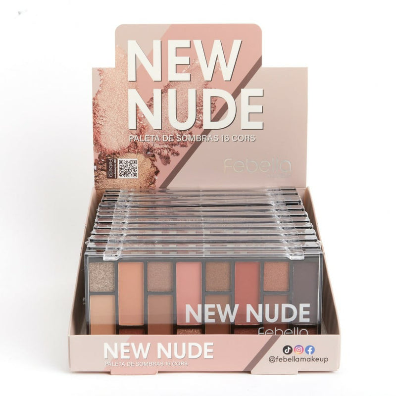 Paleta New Nude 16 Cores Febella